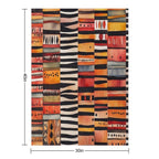 Etchnic Scandinavian Pattern - Watercolor Painting - Abstract Tribal Ethnic Traditional Pattern - Black Stripes - Terracotta & E Comfort Throw Blanket