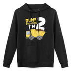 Construction Truck 2nd Birthday Boy 2 Two Year Old Unisex Design Hoodie