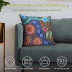 River Gathering Soft Easy Maintenance Throw Pillow