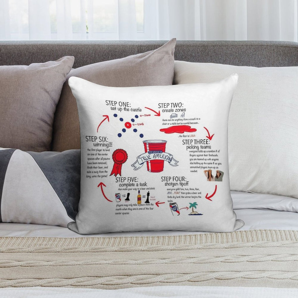 True American Rules Soft Bedroom Essential Throw Pillow