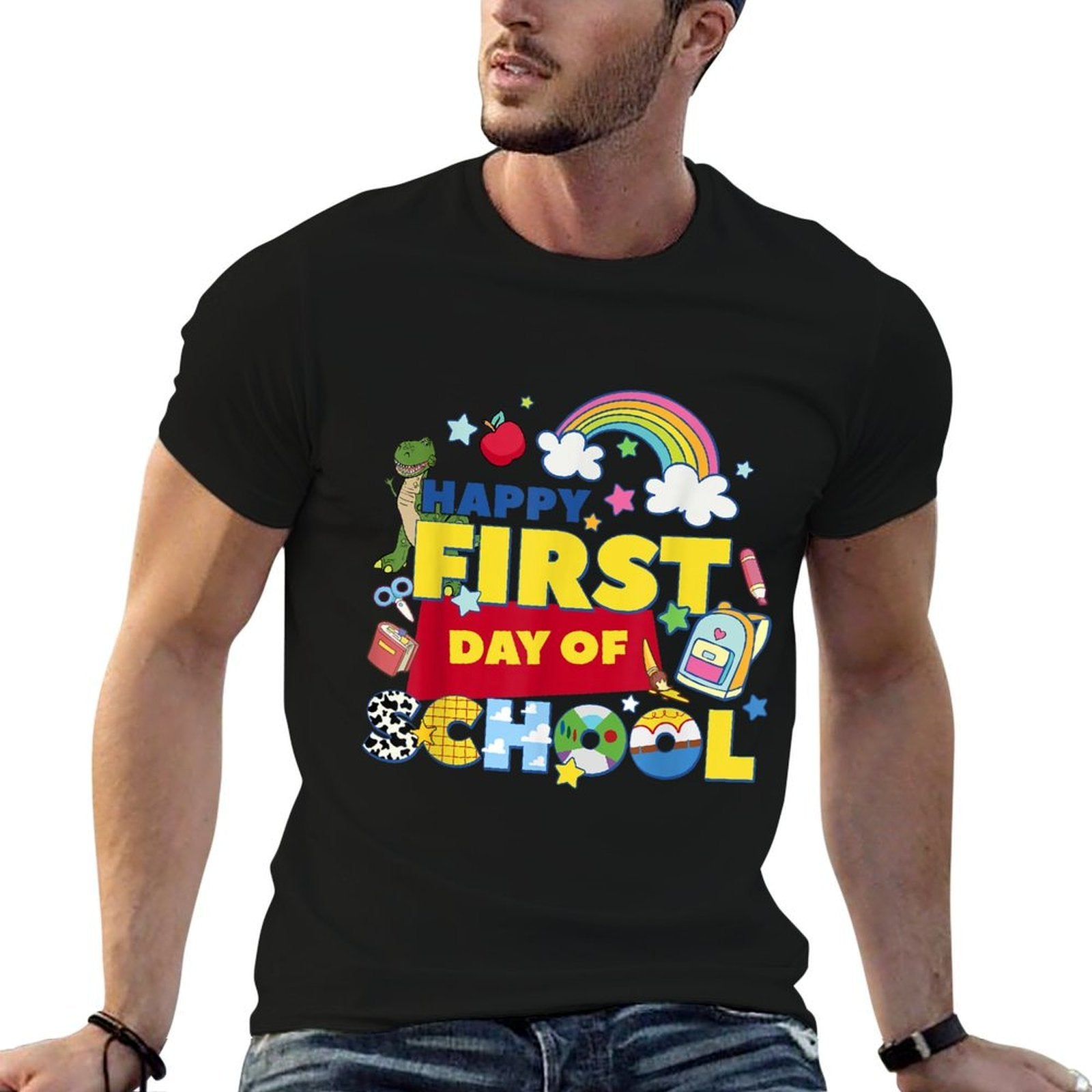 Happy First Day Of School Trendy Back To School  Soft T-Shirt