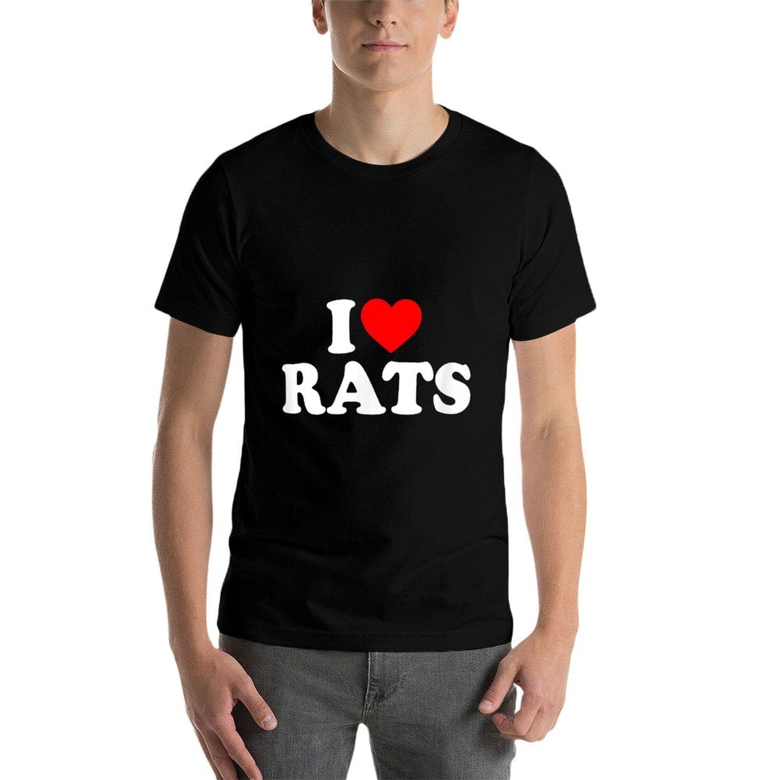 I Love Rats,I Heart Rats  Polyester Blend T-Shirt