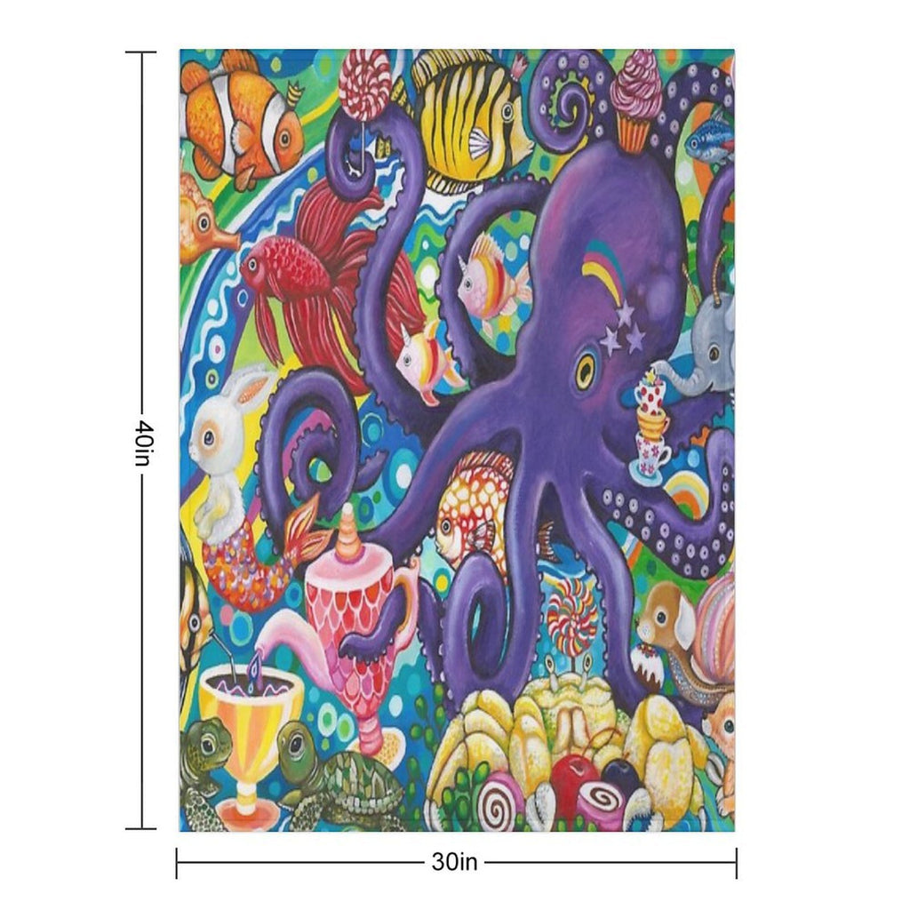 Sea Picnic Sustainable Throw Blanket