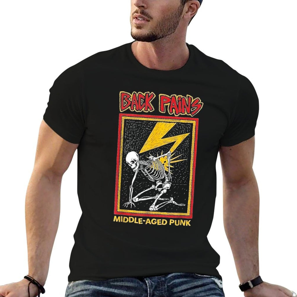Back Pains Middle Aged Punk  Eco-friendly Material T-Shirt