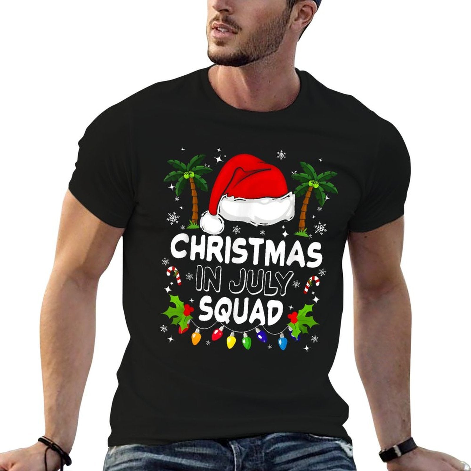 Christmas In July Squad Funny Summer Xmas Men Women Kids  Affordable Price T-Shirt