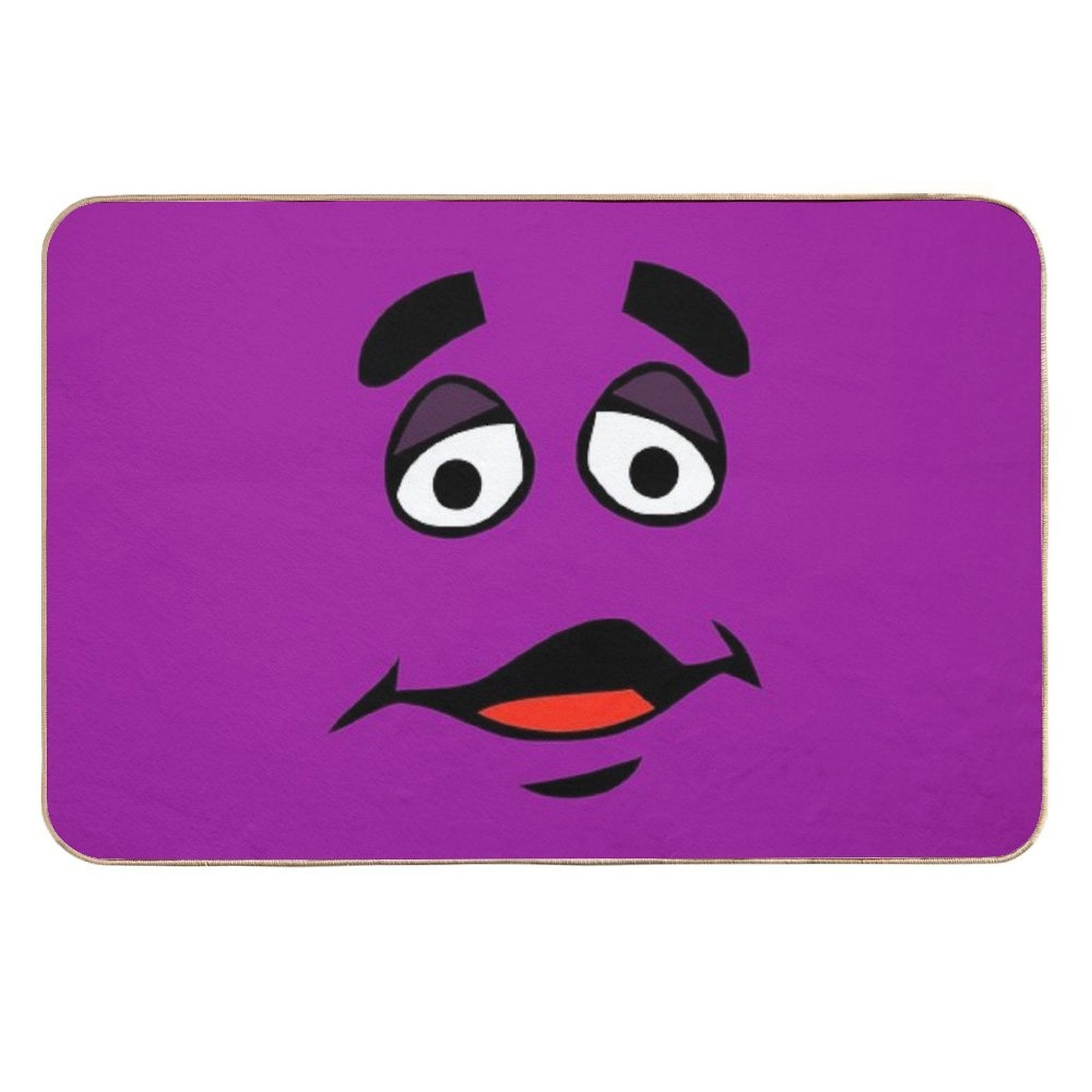 Grimace Cartoon Design - Transparent Background  Long-Lasting Bath Mat