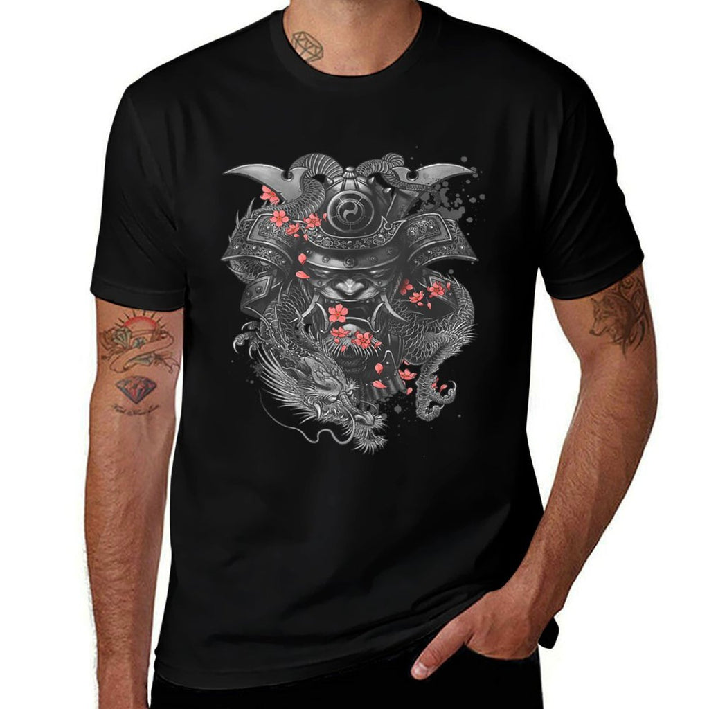 Samurai Warrior Japanese Bushido Dragon Oni Knight Gift  Soft T-Shirt