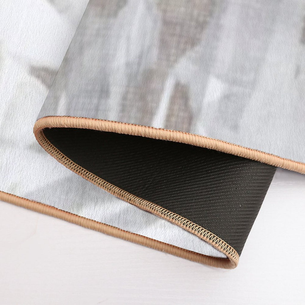 Beige Leaves Durable Bath Mat