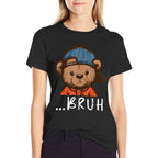 Halloween Hip Bear Cap Bruh Costume Meme Toddler Boys Kids  Moisture-wicking T-Shirt