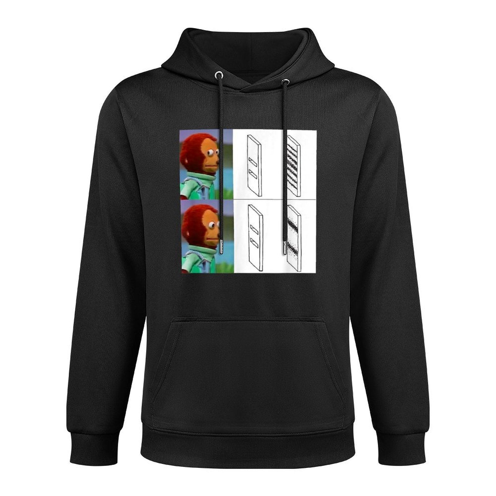 Observer Effect Meme Funny Quantum Physics Awkward Monkey Medium-Weight Fabric Hoodie