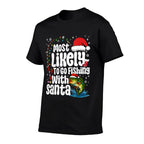 Most Likely to Go Fishing with Santa Fishing Funny Christmas  Eco-friendly Material T-Shirt