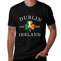 Shamrock St. Patricks Day Dublin Ireland Est 988 Irish  Summer-ready Fabric T-Shirt