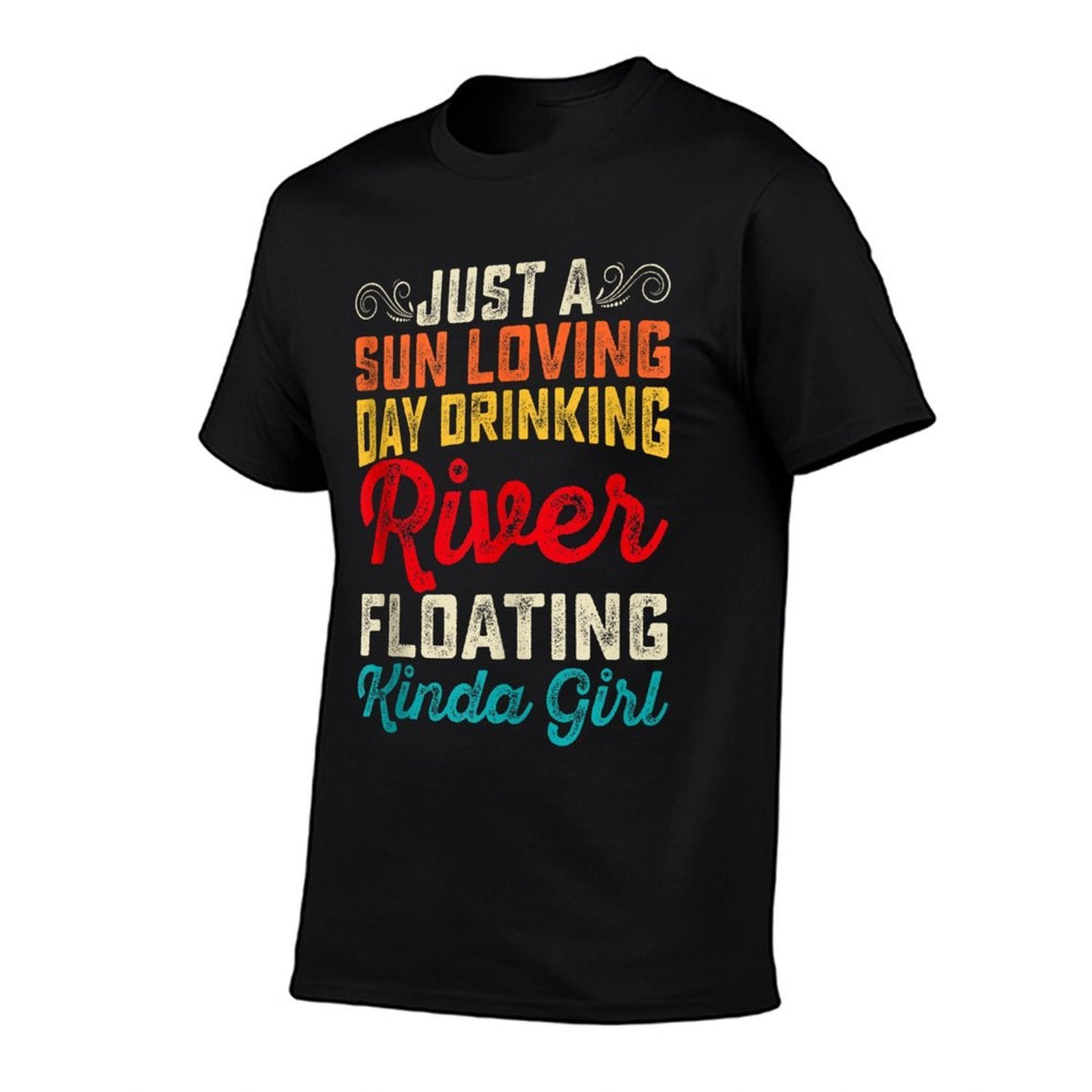 Retro Float Trip River Tubing Floating River Boat Drinking  Relaxed-fit T-Shirt