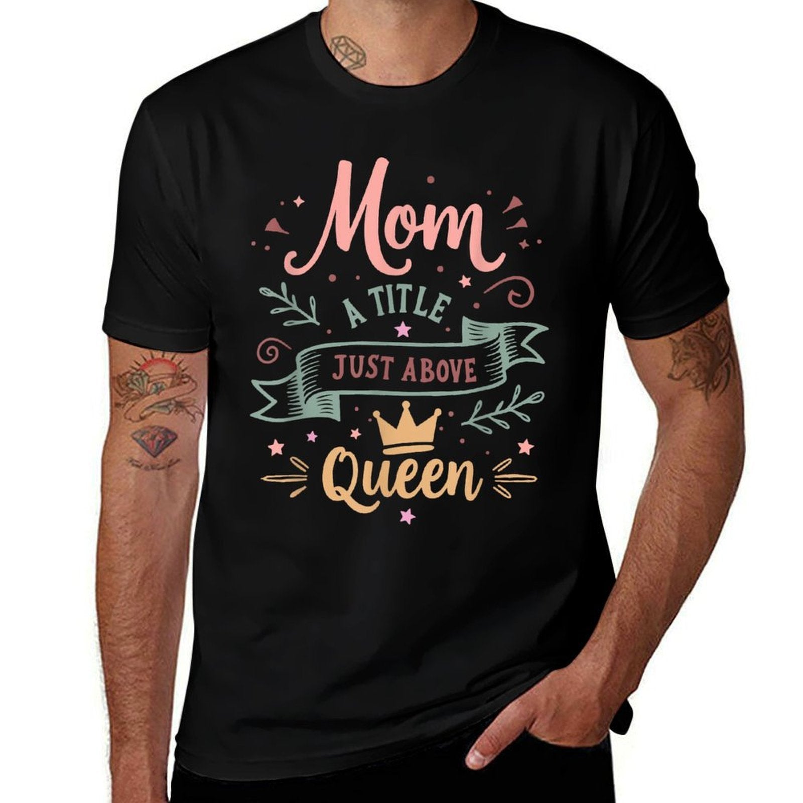 Mom A Title Just Above Queen Empowerment  Polyester Blend T-Shirt