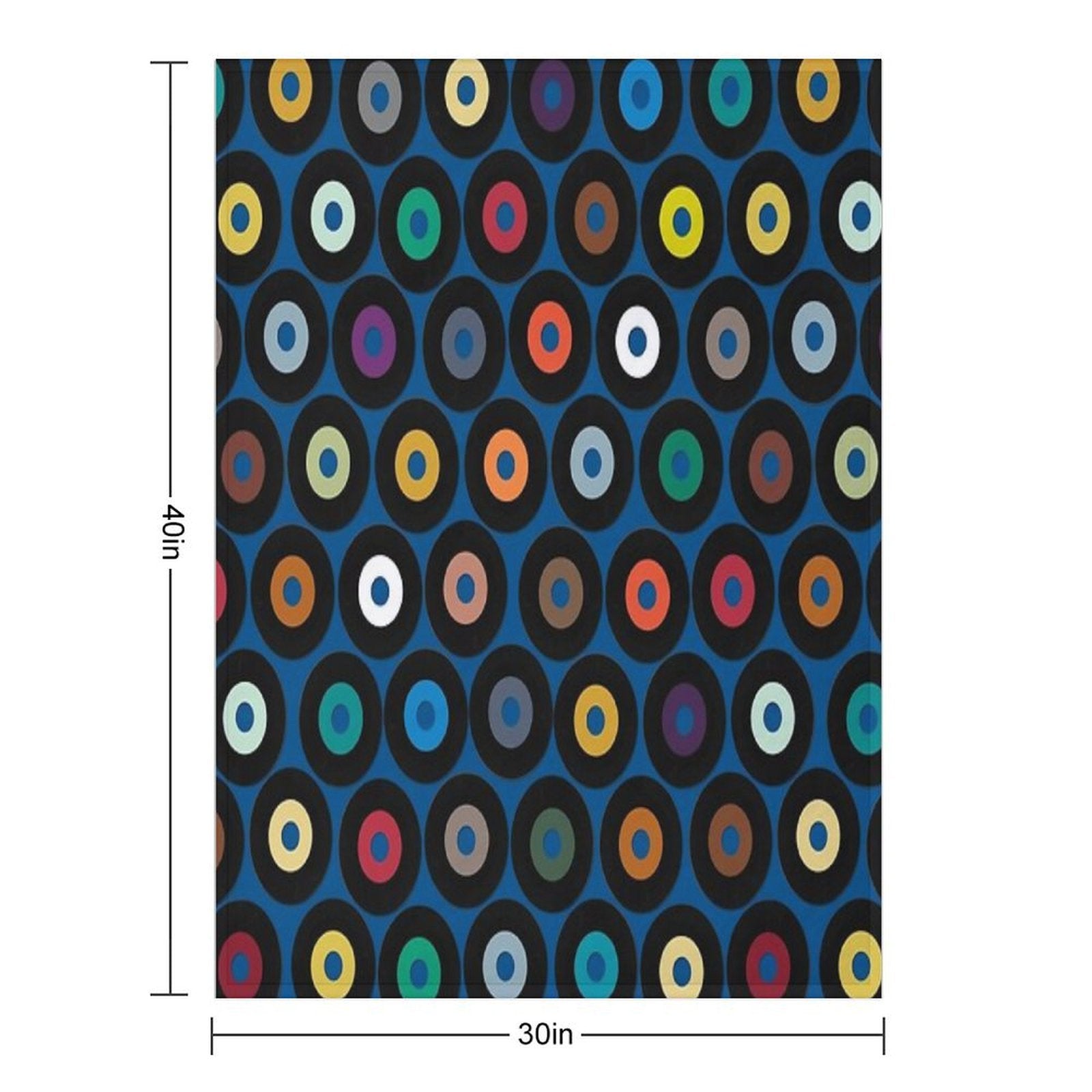 VINYL Blue Easy Care Throw Blanket