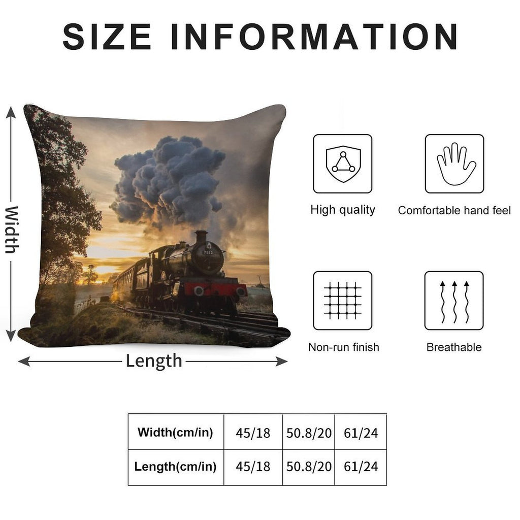 Early Morning Steam Soft Reinforced Edging Throw Pillow