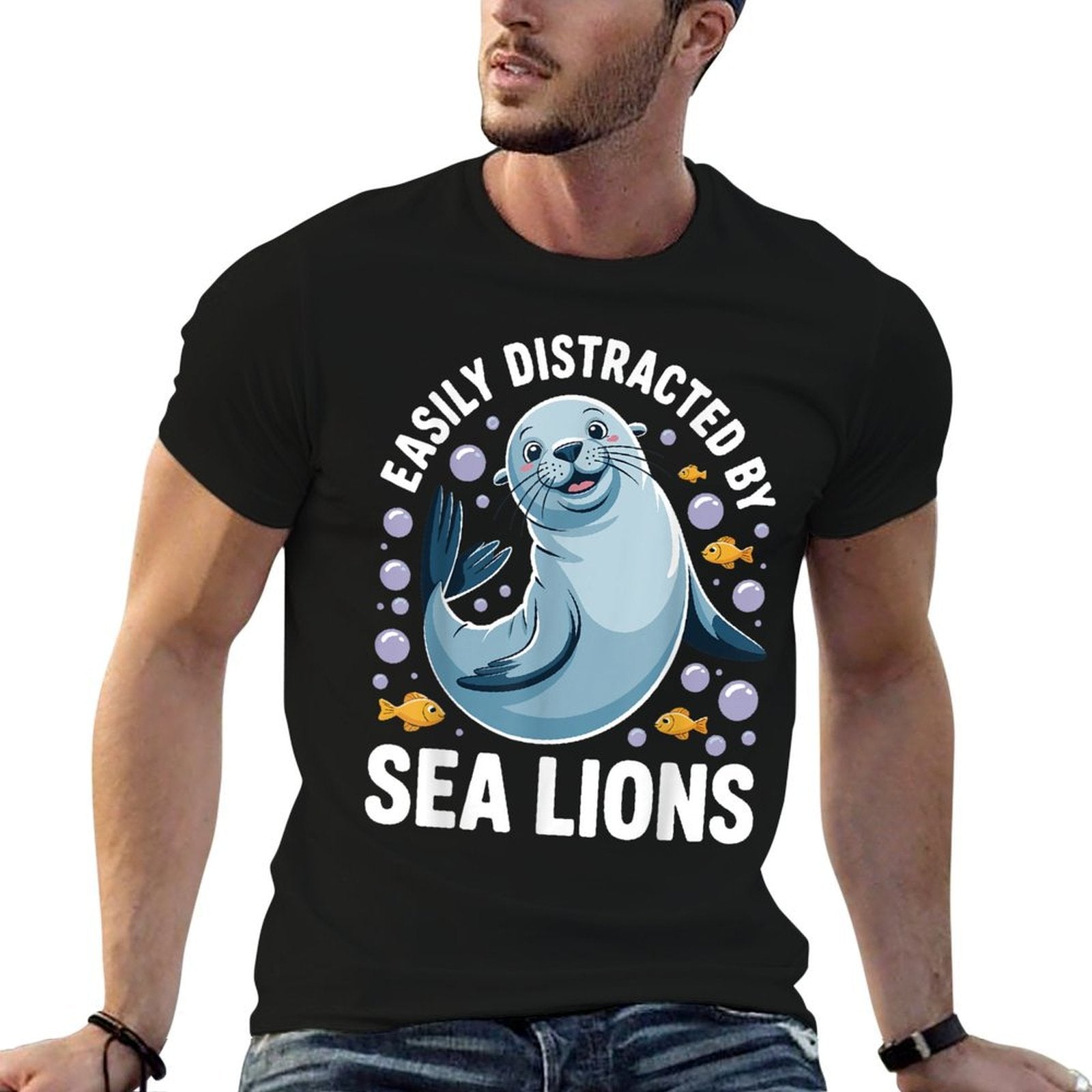 Sea Lion Costume For Men Women Seal Animal Sea Lion Lover  Tagless Design T-Shirt