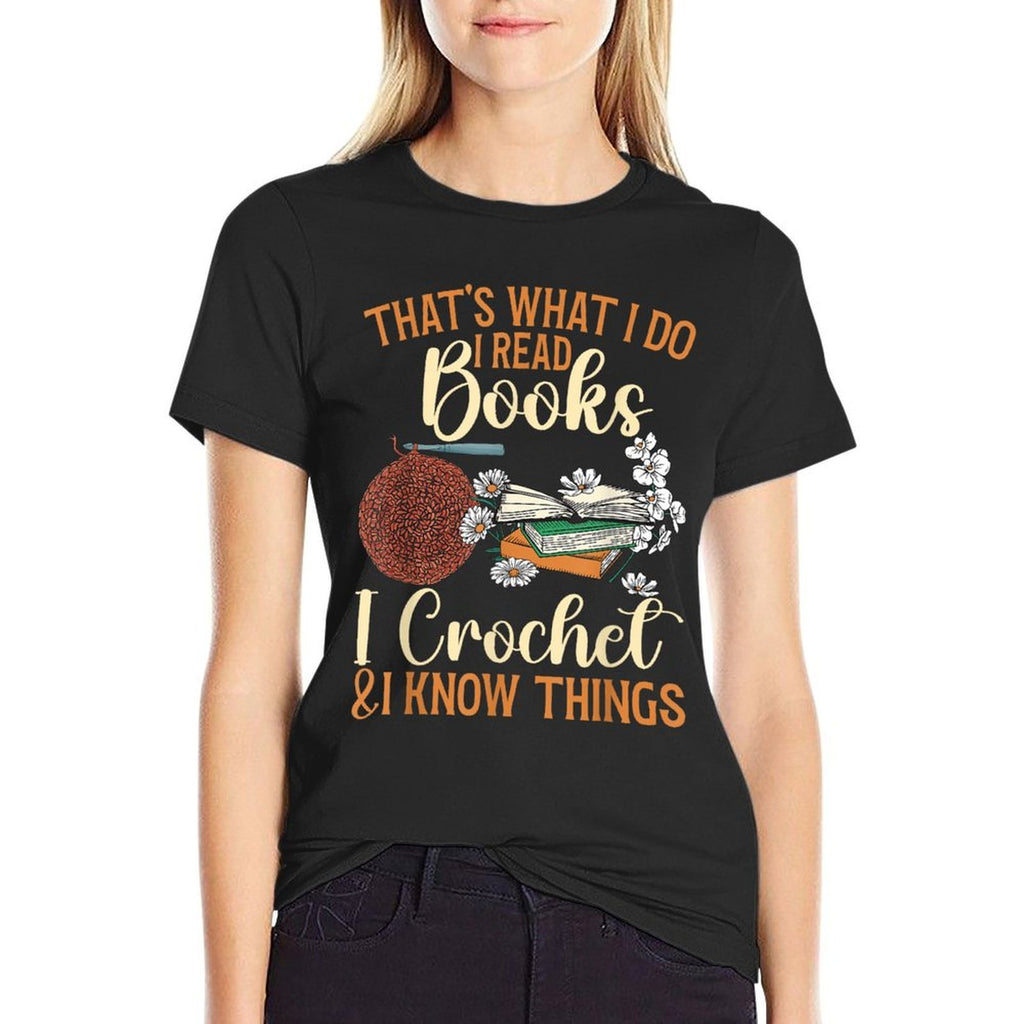 Crocheting Reading Books Crocheter Crochet  Classic T-Shirt