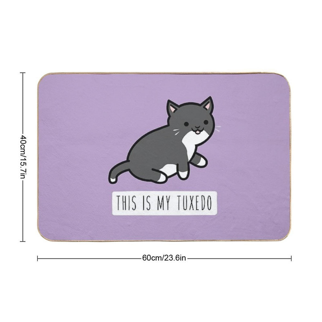 This Is My Tuxedo - Cute Kawaii Tuxedo Cat  Versatile Bath Mat