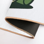 Chubby Retro Dinosaur – Cute Sitting Dino Mascot Design  Easy Maintenance Bath Mat