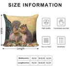 Squirrel Talk Soft Fade-Resistant Throw Pillow