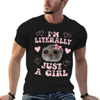 Funny Im Literally Just A Girl Sad Hamster Meme  Graphic-printed T-Shirt