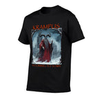Christmas Xmas Horror Costume Krampus Is Coming To Town  Heathered Texture T-Shirt