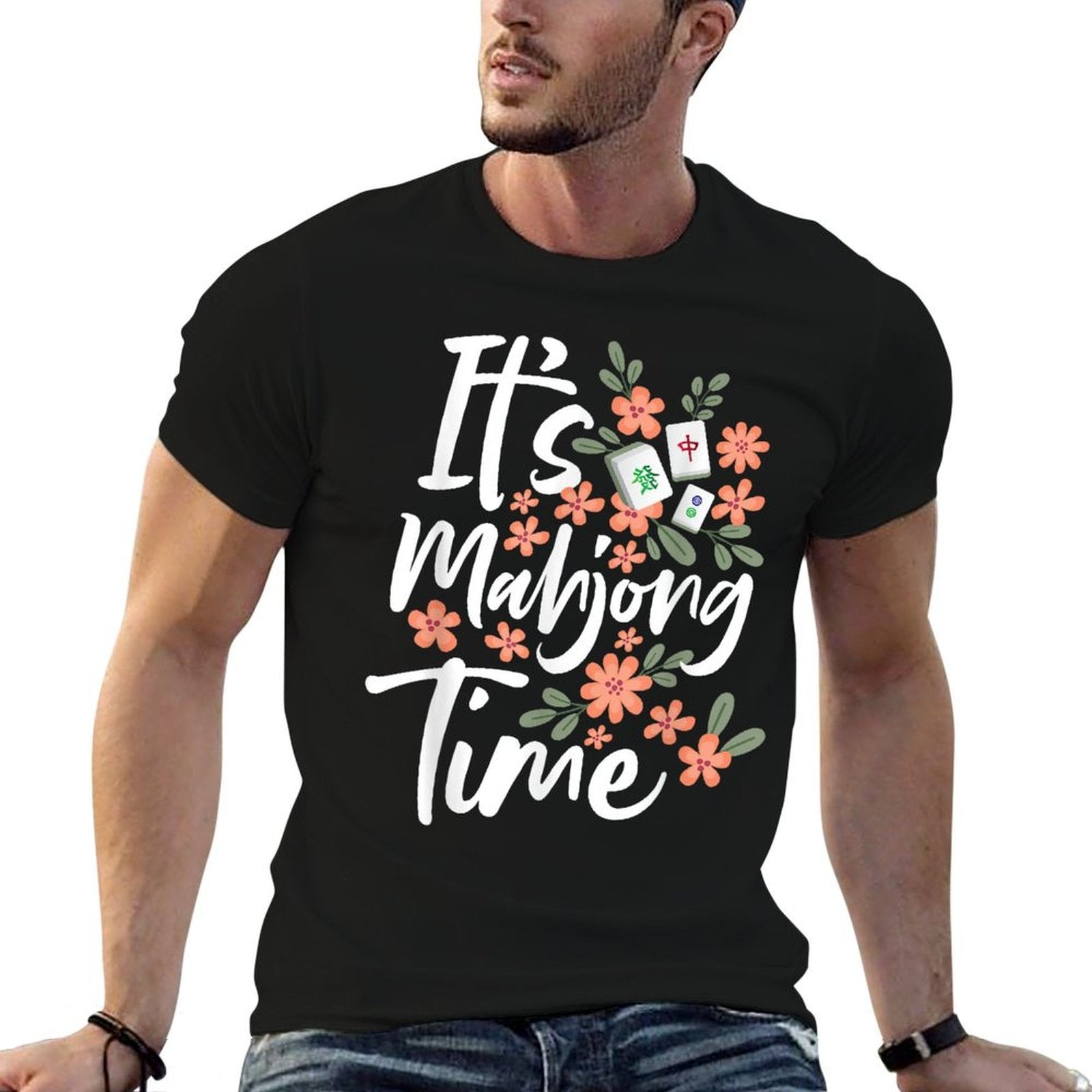Its Mahjong Time - Gambling Chinese Game Casino Player  Odor-resistant T-Shirt
