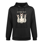 Como Te Llamas Funny Llama Spanish Teacher Joke Relaxed Fit Hoodie