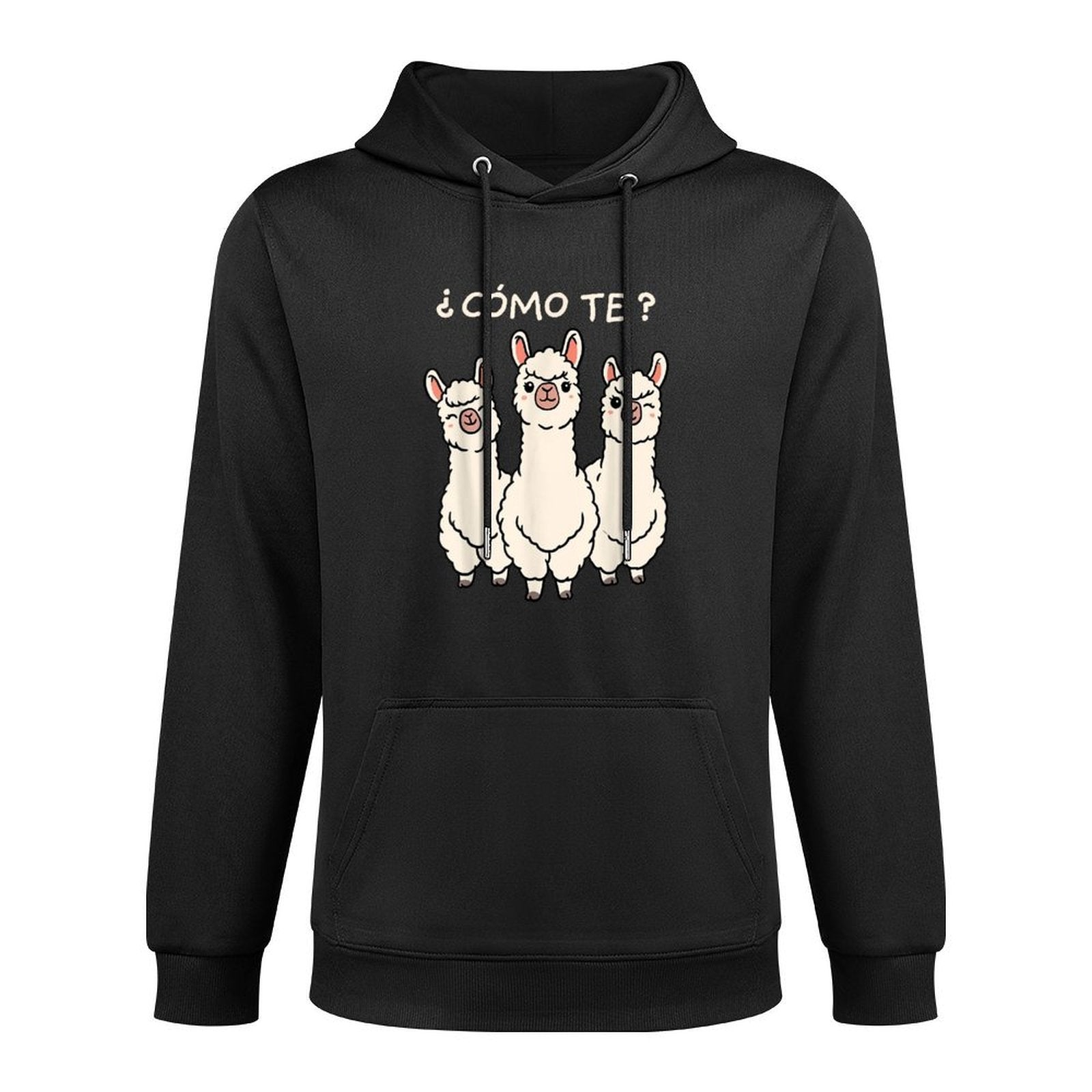 Como Te Llamas Funny Llama Spanish Teacher Joke Relaxed Fit Hoodie