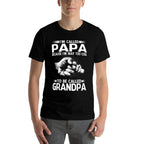 Papa Because Im Way Too Cool To Be Called Grandpa  Slim-fit Cut T-Shirt