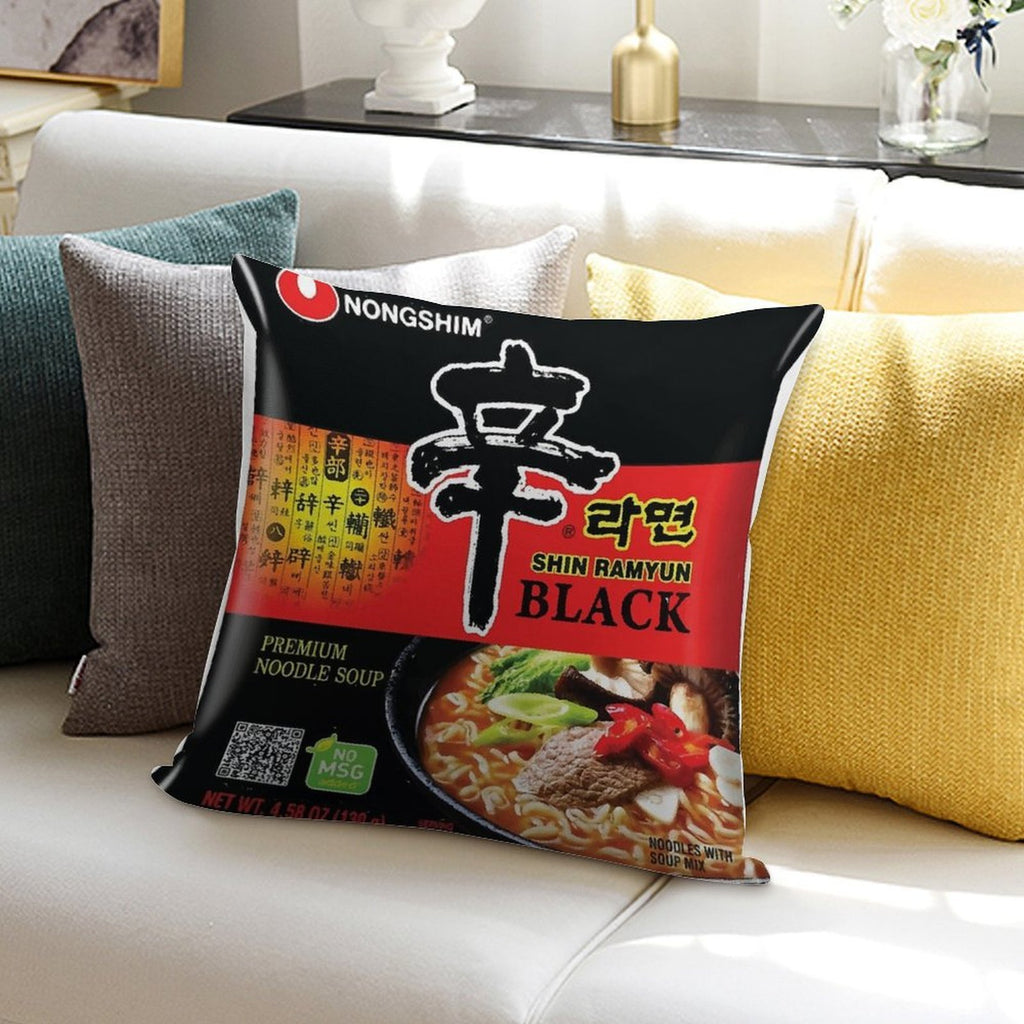 Shin Ramyun Black Ramen Nongshim Instant Ramen Soft Multiple Sizes Throw Pillow