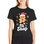 Oh Snap Gingerbread Man Cute Christmas Cookie Baking Team  Graphic-printed T-Shirt