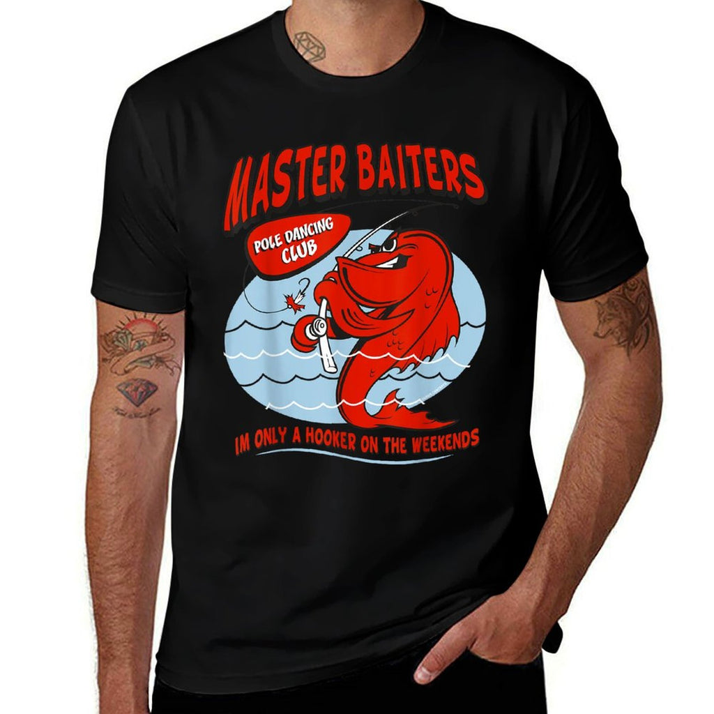 Master Baiters Fishing Pole Humor Funny Fisherman Comfortable T-Shirt