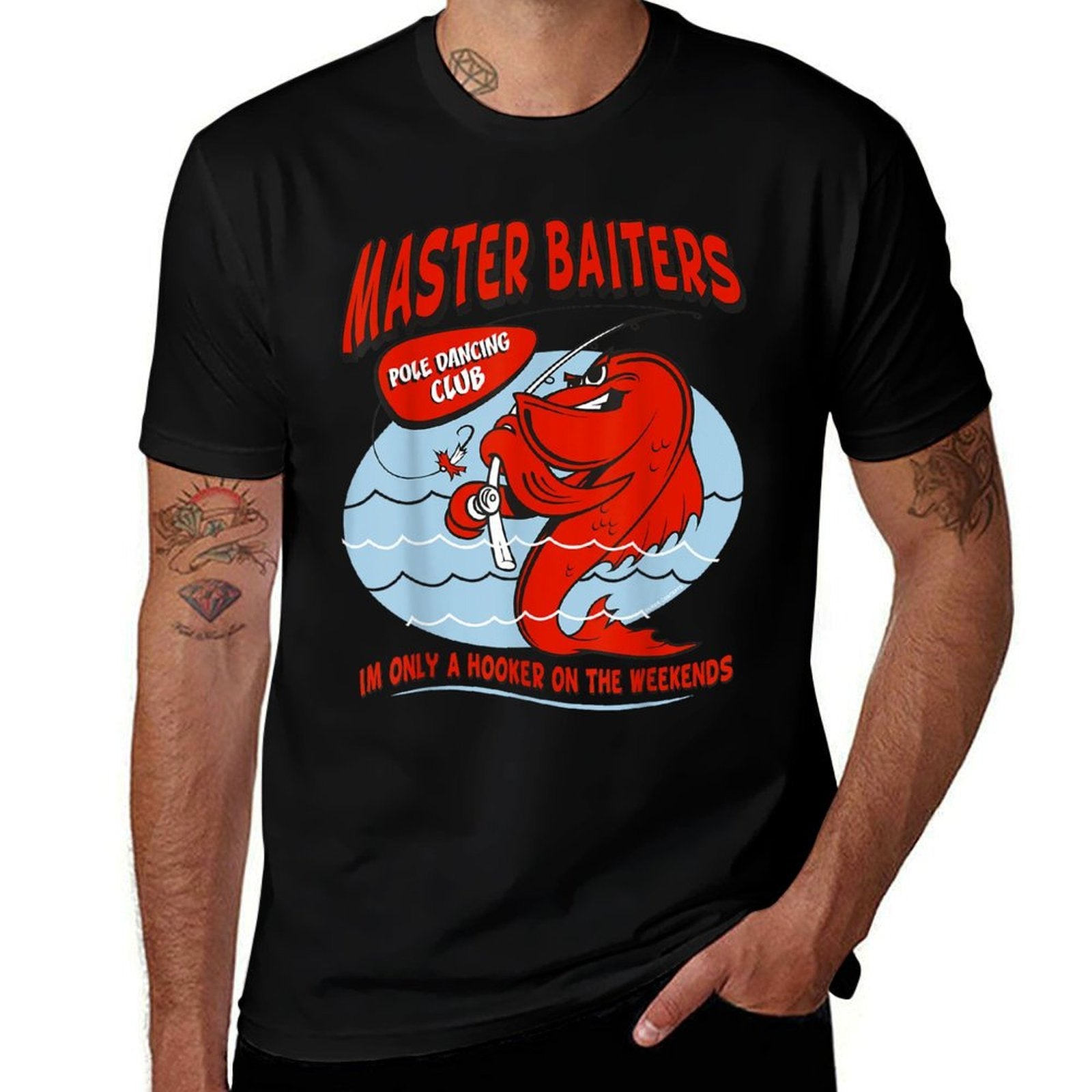 Master Baiters Fishing Pole Humor Funny Fisherman Comfortable T-Shirt