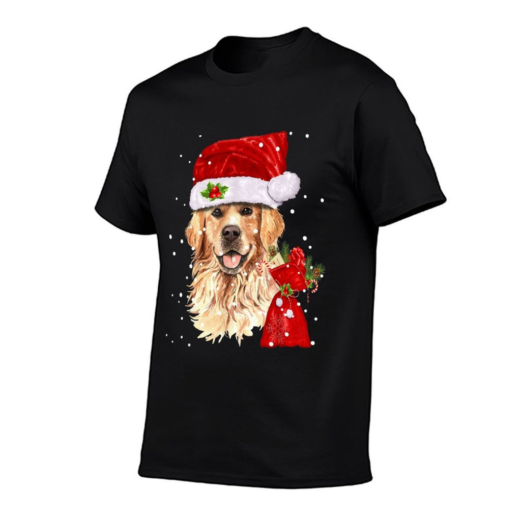 Golden Retriever T Dog Christmas Light Holiday Party  Vintage-inspired T-Shirt