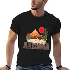 Arizona Roadrunner Retro Boho Desert Cactus  High-quality Stitching T-Shirt