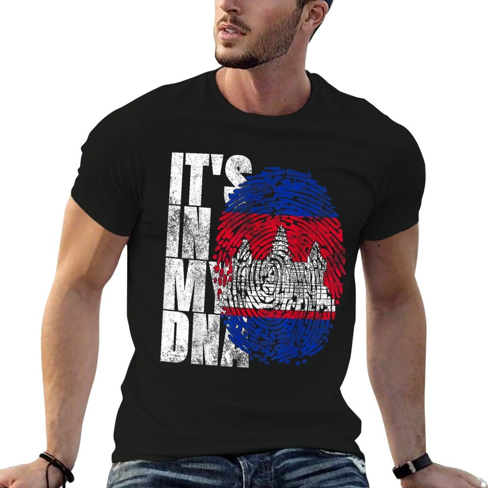 Its In My DNA Cambodian Gifts Khmer Kampuchea Cambodia  Tagless Design T-Shirt