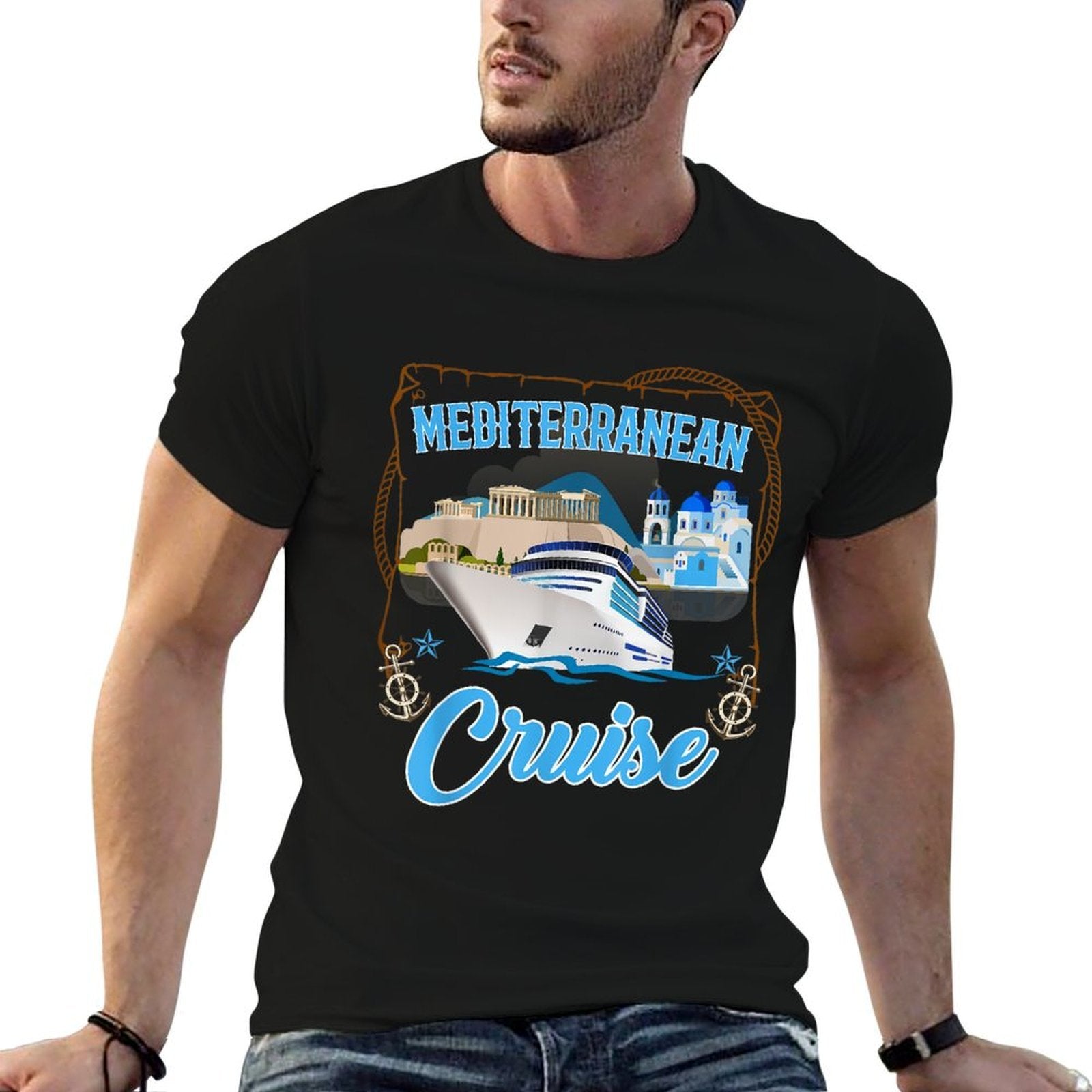 Mediterranean Cruise Tshirt for Men, Women, Boys And Girls  Slim-fit Cut T-Shirt