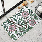 William Morris Wild Rose Wallpaper  Eco-Friendly Bath Mat