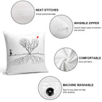 Banksy Heart Tree Soft Durable Construction Throw Pillow