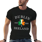 Shamrock St. Patricks Day Dublin Ireland Est 988 Irish  Summer-ready Fabric T-Shirt