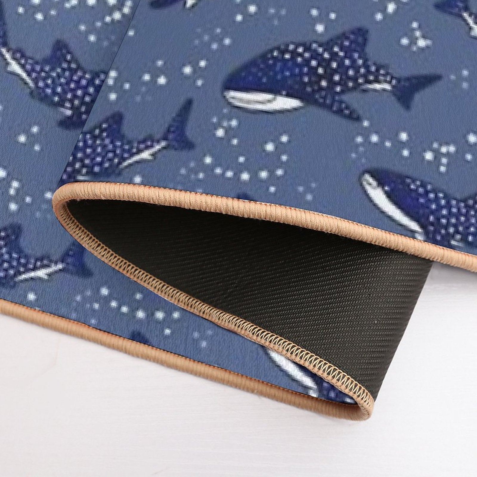 Starry Whale Sharks (Dark Version)  Anti-Trip Bath Mat