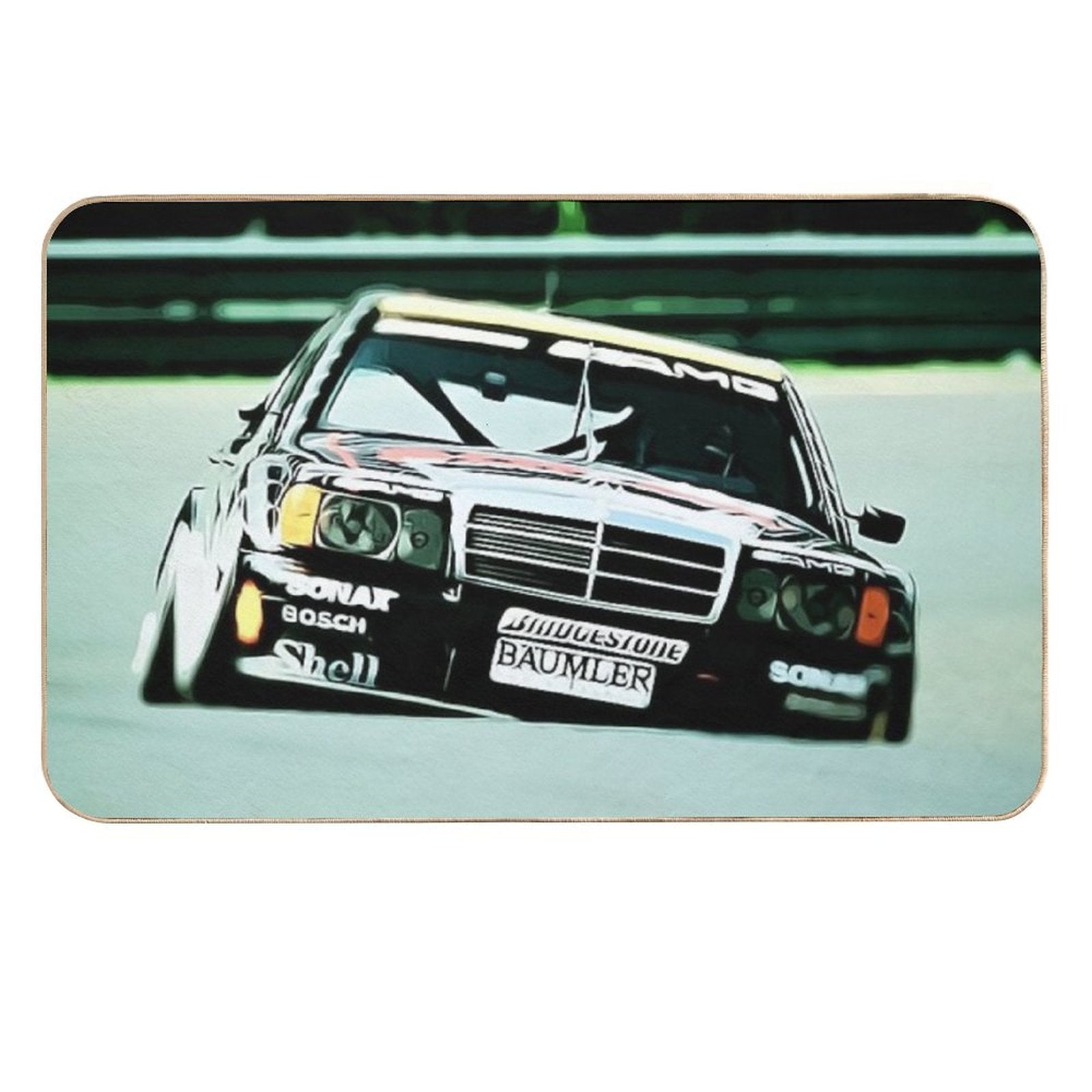 Retro DTM Car Carrousel Nordschleife Durable Bath Mat
