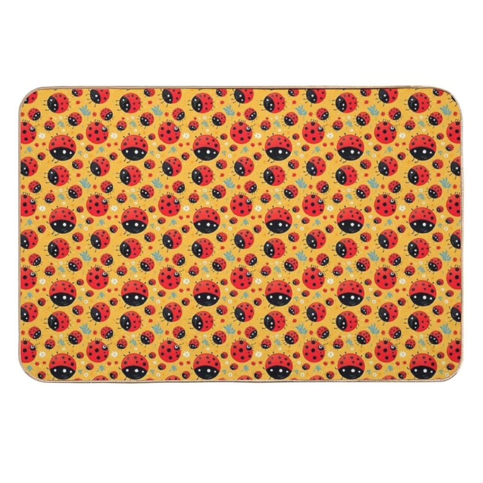 Lovely Ladybugs  Easy Maintenance Bath Mat
