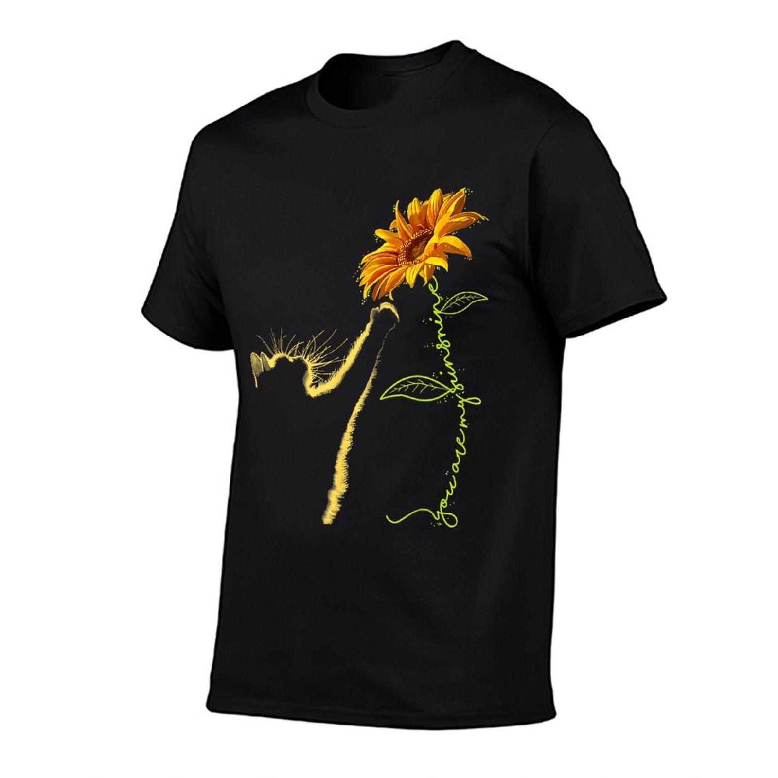 Cat Sunflower Gifts For Cat Lovers, Cat Mom, Cat Lady, Women  Polyester Blend T-Shirt