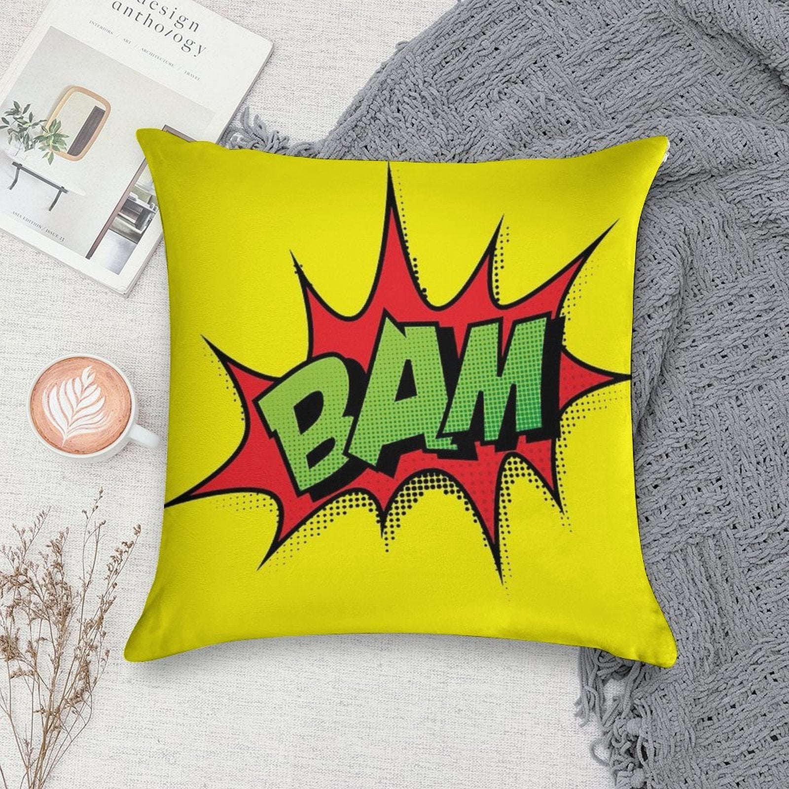 Bam Soft Bedroom Essential Throw Pillow