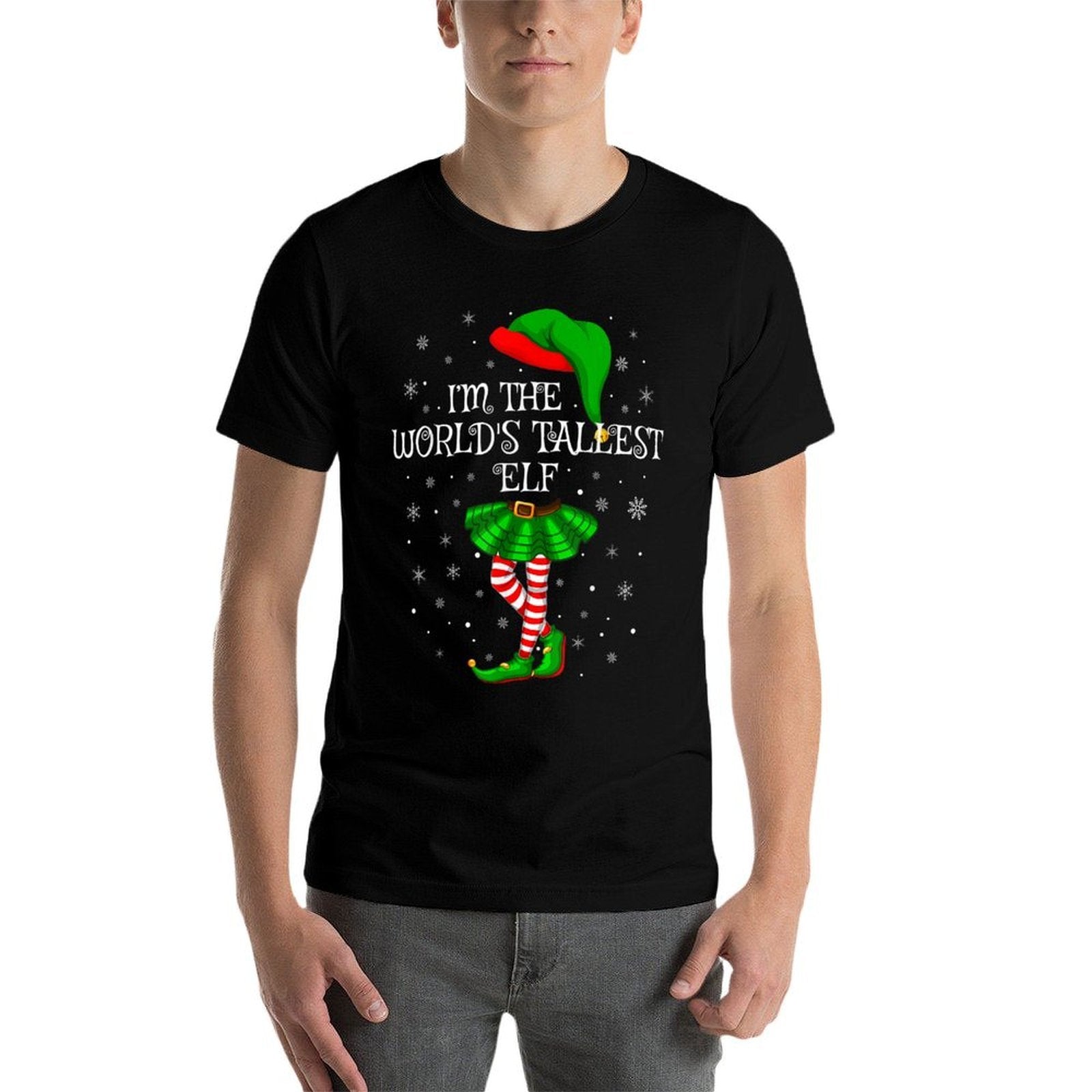 Matching Family Group Im The Worlds Tallest Elf Christmas  Eco-friendly Material T-Shirt
