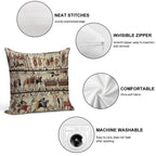 Tapisserie Bayeux - The Bayeux Tapestry Soft Decorative Cover Throw Pillow