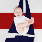 Nautical Navy Blue Sailboat On Red Stripes Gift-ready Throw Blanket